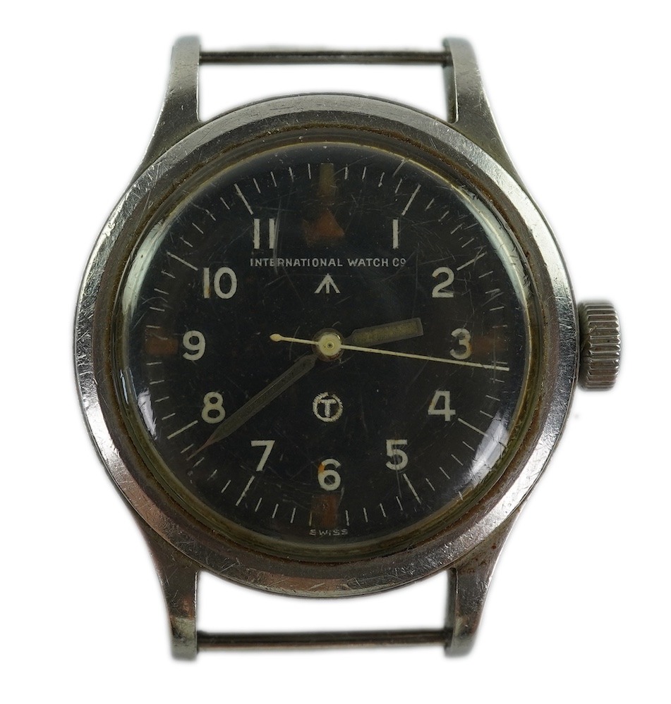 A gentleman's steel International Watch Company Mark II R.A.F Navigators manual wind wrist watch issued in 1952